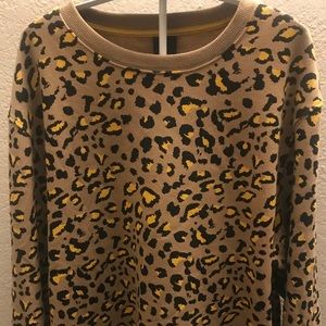 H&M Men’s Leopard Crewneck Sweatshirt Sz M